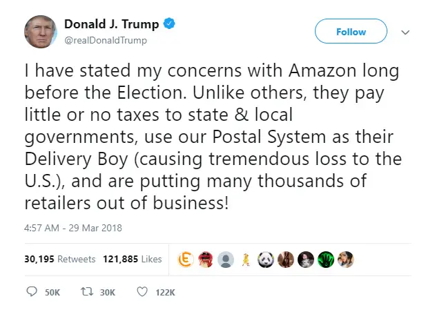 Trump Tweet About the USPS